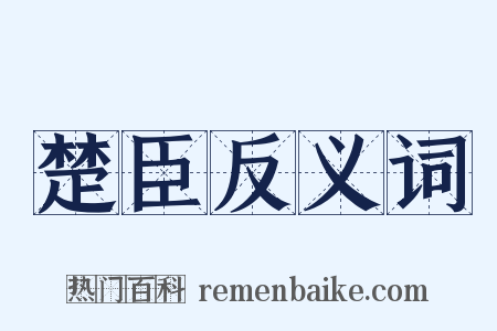 楚臣反义词是什么意思的图片